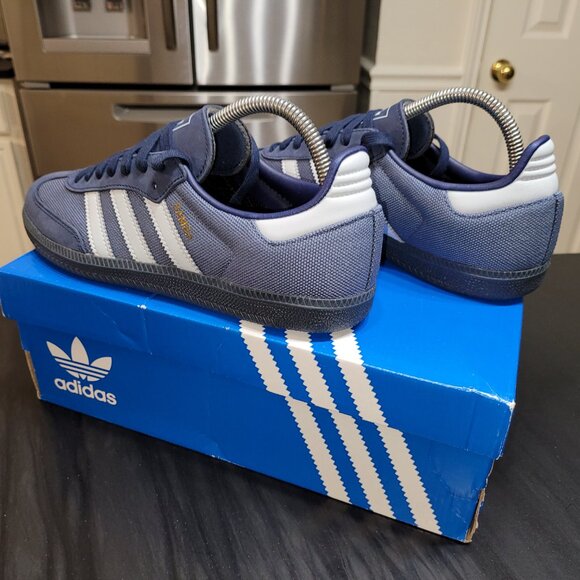 Adidas Samba Originals OG Preloved Ink Halo Blue Night Indigo Gum Sole Sneakers - Picture 10 of 12